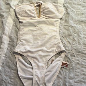 Gold and silver bathing suit